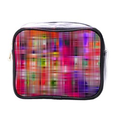 Background Abstract Weave Of Tightly Woven Colors Mini Toiletries Bags by Simbadda