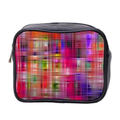 Background Abstract Weave Of Tightly Woven Colors Mini Toiletries Bag 2-side by Simbadda