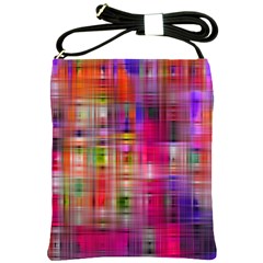 Background Abstract Weave Of Tightly Woven Colors Shoulder Sling Bags by Simbadda