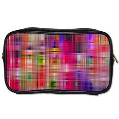 Background Abstract Weave Of Tightly Woven Colors Toiletries Bags by Simbadda