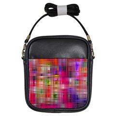 Background Abstract Weave Of Tightly Woven Colors Girls Sling Bags by Simbadda