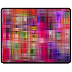 Background Abstract Weave Of Tightly Woven Colors Fleece Blanket (medium)  by Simbadda