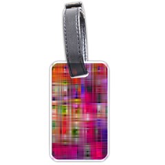 Background Abstract Weave Of Tightly Woven Colors Luggage Tags (one Side)  by Simbadda