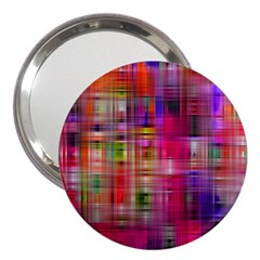 Background Abstract Weave Of Tightly Woven Colors 3  Handbag Mirrors by Simbadda