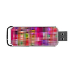 Background Abstract Weave Of Tightly Woven Colors Portable Usb Flash (one Side) by Simbadda