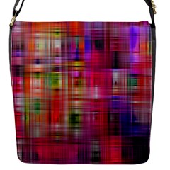 Background Abstract Weave Of Tightly Woven Colors Flap Messenger Bag (s) by Simbadda