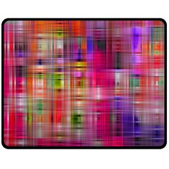 Background Abstract Weave Of Tightly Woven Colors Double Sided Fleece Blanket (medium)  by Simbadda