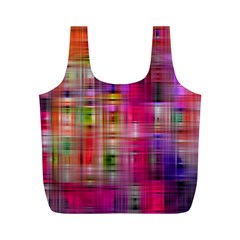 Background Abstract Weave Of Tightly Woven Colors Full Print Recycle Bags (m)  by Simbadda