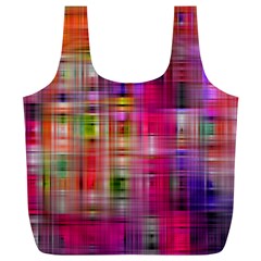 Background Abstract Weave Of Tightly Woven Colors Full Print Recycle Bags (l)  by Simbadda