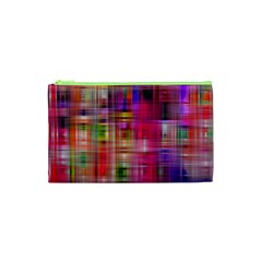 Background Abstract Weave Of Tightly Woven Colors Cosmetic Bag (xs) by Simbadda