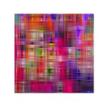 Background Abstract Weave Of Tightly Woven Colors Small Satin Scarf (Square) Front