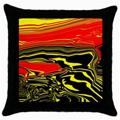 Abstract Clutter Throw Pillow Case (black) by Simbadda