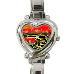 Abstract Clutter Heart Italian Charm Watch by Simbadda