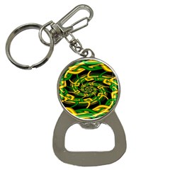 Green Yellow Fractal Vortex In 3d Glass Button Necklaces by Simbadda