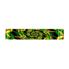 Green Yellow Fractal Vortex In 3d Glass Flano Scarf (mini) by Simbadda