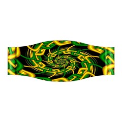 Green Yellow Fractal Vortex In 3d Glass Stretchable Headband