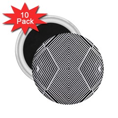 Black And White Line Abstract 2 25  Magnets (10 Pack) 