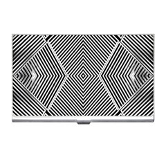 Black And White Line Abstract Business Card Holders by Simbadda