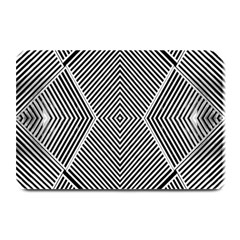 Black And White Line Abstract Plate Mats by Simbadda