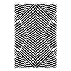 Black And White Line Abstract Shower Curtain 48  X 72  (small)  by Simbadda