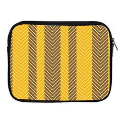 Brown And Orange Herringbone Pattern Wallpaper Background Apple Ipad 2/3/4 Zipper Cases by Simbadda