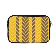 Brown And Orange Herringbone Pattern Wallpaper Background Apple Macbook Pro 13  Zipper Case