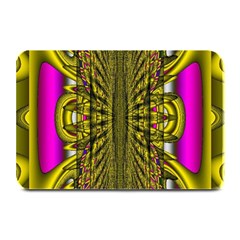 Fractal In Purple And Gold Plate Mats