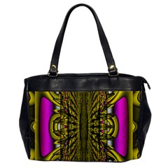 Fractal In Purple And Gold Office Handbags