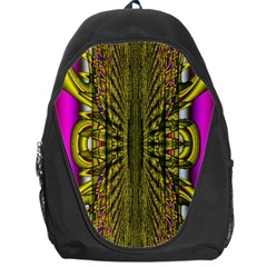 Fractal In Purple And Gold Backpack Bag by Simbadda