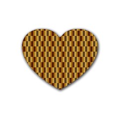 Gold Abstract Wallpaper Background Rubber Coaster (heart)  by Simbadda