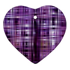 Purple Wave Abstract Background Shades Of Purple Tightly Woven Ornament (heart)