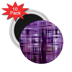 Purple Wave Abstract Background Shades Of Purple Tightly Woven 2 25  Magnets (10 Pack)  by Simbadda