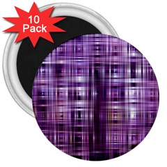 Purple Wave Abstract Background Shades Of Purple Tightly Woven 3  Magnets (10 Pack)  by Simbadda