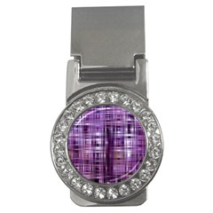 Purple Wave Abstract Background Shades Of Purple Tightly Woven Money Clips (cz)  by Simbadda