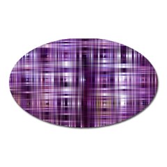 Purple Wave Abstract Background Shades Of Purple Tightly Woven Oval Magnet by Simbadda