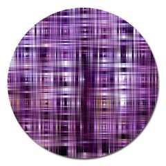 Purple Wave Abstract Background Shades Of Purple Tightly Woven Magnet 5  (round) by Simbadda