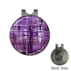 Purple Wave Abstract Background Shades Of Purple Tightly Woven Hat Clips With Golf Markers by Simbadda