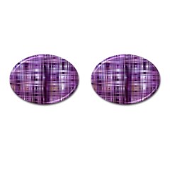 Purple Wave Abstract Background Shades Of Purple Tightly Woven Cufflinks (oval) by Simbadda