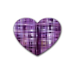 Purple Wave Abstract Background Shades Of Purple Tightly Woven Heart Coaster (4 Pack) 