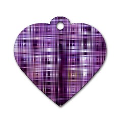 Purple Wave Abstract Background Shades Of Purple Tightly Woven Dog Tag Heart (two Sides) by Simbadda