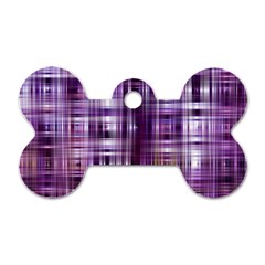 Purple Wave Abstract Background Shades Of Purple Tightly Woven Dog Tag Bone (two Sides) by Simbadda