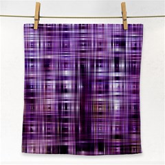 Purple Wave Abstract Background Shades Of Purple Tightly Woven Face Towel by Simbadda