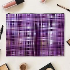 Purple Wave Abstract Background Shades Of Purple Tightly Woven Cosmetic Bag (xl) by Simbadda