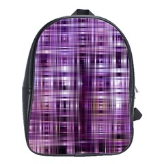 Purple Wave Abstract Background Shades Of Purple Tightly Woven School Bags(large)  by Simbadda