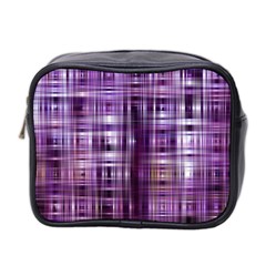 Purple Wave Abstract Background Shades Of Purple Tightly Woven Mini Toiletries Bag 2-side by Simbadda