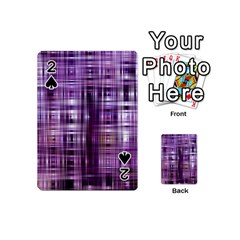 Purple Wave Abstract Background Shades Of Purple Tightly Woven Playing Cards 54 (mini)  by Simbadda