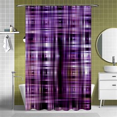 Purple Wave Abstract Background Shades Of Purple Tightly Woven Shower Curtain 48  X 72  (small)  by Simbadda