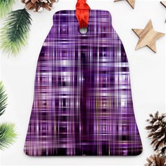 Purple Wave Abstract Background Shades Of Purple Tightly Woven Bell Ornament (two Sides) by Simbadda