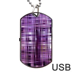 Purple Wave Abstract Background Shades Of Purple Tightly Woven Dog Tag Usb Flash (two Sides) by Simbadda