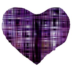 Purple Wave Abstract Background Shades Of Purple Tightly Woven Large 19  Premium Heart Shape Cushions by Simbadda